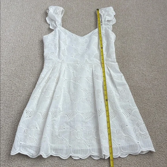 Steve Madden Sierra Floral Eyelet White Mini Dress - Picture 6 of 11